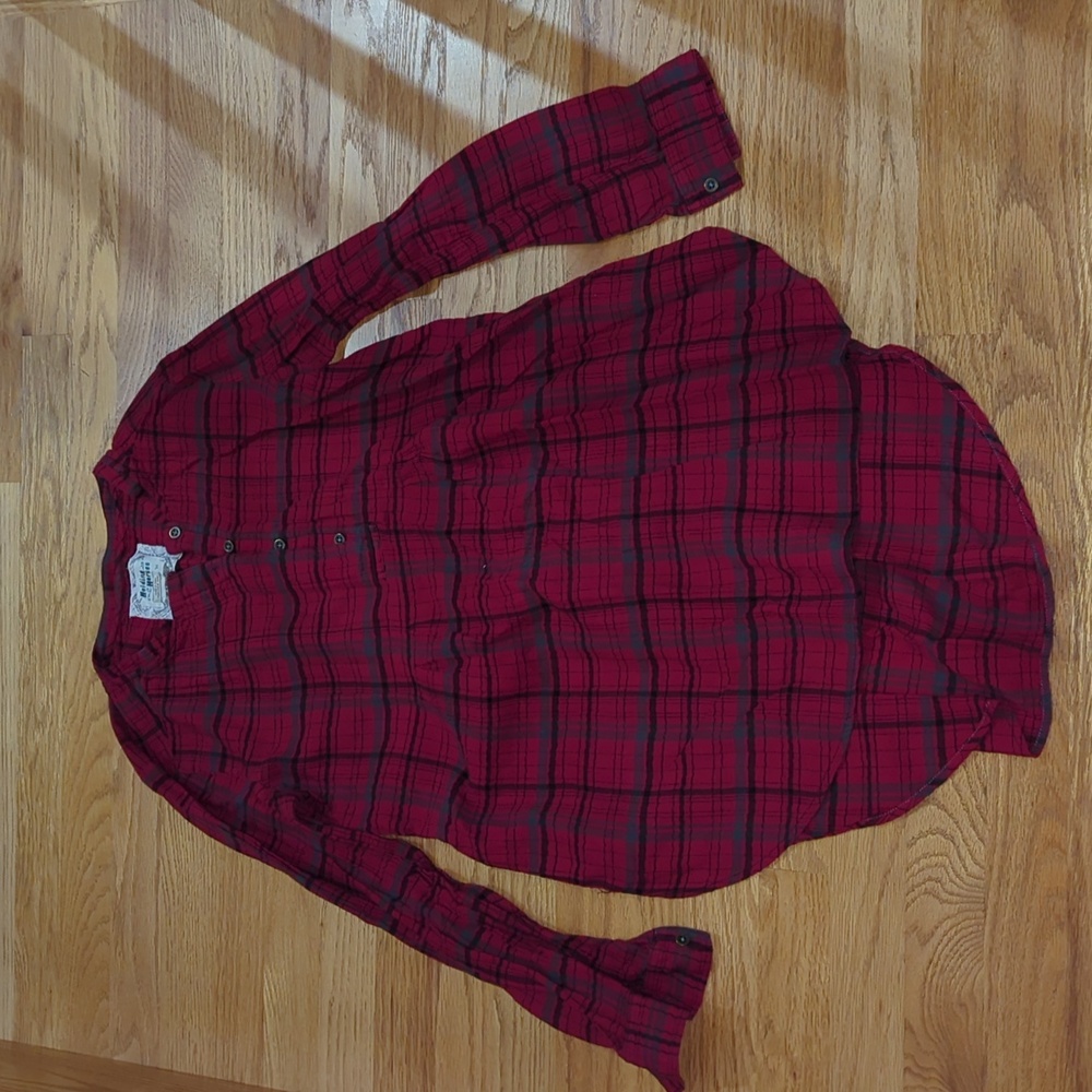 Anthropologie Plaid Tunic Shirt